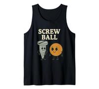 Screwball - Funny Cartoon Screw and Ball Pun Tank Top