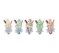 Screwball Ice Cream Stickers Set of 5 Flavours - 15cm high die cut vinyl decals