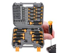 Screwdriver and Screw Bit Set Magnetic Heavy-Duty with Storage Case | Workshop Repair Tools Screwdriver and Bits for Father Professionals Furniture Assembly Craft Project