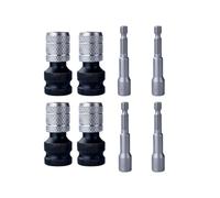 Screwdriver Bit Adapter, 4 Piece Drill Chuck Extension, Drill to Electric Wrench Conversion Adapter | Practical Bit Changes for Home Furniture & With