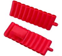 Screwdriver Bit Holder 22 Hole Flexible PVC Strip with Clip for Magnetic Bits Storage Red(red)