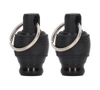 Screwdriver Bit Holder Keychain Quick Release Wear Resistant Durable Aluminum Alloy ABS Stainless Steel 1/4 Inch Bit Holder for High Altitude Field Work Portable Tool Accessory (Black)