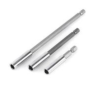 Akozon Extension Bar Hex Shank Socket Adapter Drill Bit, 3pcs Electrical Drill Screwdriver Extension Bar Magnetic Bit Holder 1/4" Shank Tool