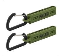 Screwdriver Bit Holder Storage Organizer - Railer 10-Hole Camo Green Bit Holder with Carabiner - 2 Pack
