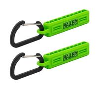 Screwdriver Bit Holder Storage Organizer - Railer 10-Hole Hi-Vis Green Bit Holder with Carabiner - 2 Pack