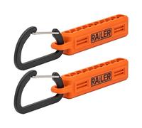 Screwdriver Bit Holder Storage Organizer - Railer 10-Hole Orange Bit Holder with Carabiner - 2 Pack