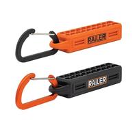 Screwdriver Bit Holder Storage Organizer - Railer 20-Hole Black and Orange Bit Holder with Carabiner (2 Pack)