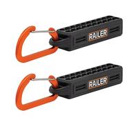 Screwdriver Bit Holder Storage Organizer - Railer 20-Hole Black Bit Holder with Carabiner (2 Pack)