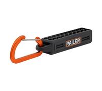 Screwdriver Bit Holder Storage Organizer - Railer 20-Hole Black Bit Holder with Carabiner