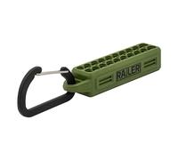 Screwdriver Bit Holder Storage Organizer - Railer 20-Hole Camo Green Bit Holder with Carabiner