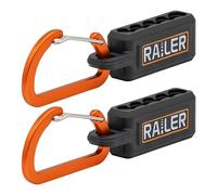 Screwdriver Bit Holder Storage Organizer - Railer 5-Hole Orange Bit Holder with Carabiner - 2 Pack