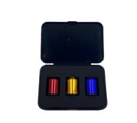 Screwdriver Bit Magnetizer 3-Pack, Strong Neodymium Magnetic Bit Holder for 6.35mm 1/4 Inch Hex Shank Bits, Quick Sleeve Design, Colour Coded Red Blue Yellow - for DIY Woodworking Mechanics