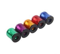 Screwdriver Bit Magnetizer For Ring for 6.35mm Shank- Aluminum Alloy Strong Magnetic Holder to Lock Screws and Demagnetize Bits- Red(5pcs)