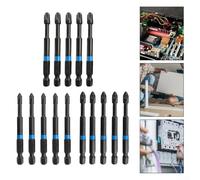 Screwdriver Bit Pack Five Essential Pieces in Various for Pozidriv Sizes (P1/P2/P3) at a Length of 75mm Each with Reliable Magnetization Features (PZ2)