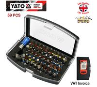 SCREWDRIVER BIT SET 1/4" 25mm 59 PCS Various Bit Types Forged S2 YATO YT-04624