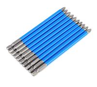Screwdriver Bit Set, 10Pcs Anti Slip S2 Alloy Steel Strong Magnetic Cross Drill Bit Phillip Head Drill Bits Drill Screwdriver Bit Set for Electric Hand Screwdrivers, PH2x127mm