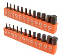 Screwdriver Bit Set 12 or 24 Pieces Hexagonal 25mm Length 1/4in Hex Shank for Use with Common Power Screwdrivers (A)