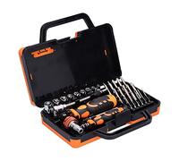 Screwdriver Bit Set 31 in 1 Chrome Vanadium Steel Multi Angle Repairing Tool with Ratchet Handle for Furniture Cars Electronics Household DIY Projects