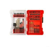Screwdriver Bit Set 35 Piece with Hex Shank Drill Bit Adapter, Alloy Steel Slotted and For Phillips Head Bits, Heavy Duty Electric Driver Bits for Drills and