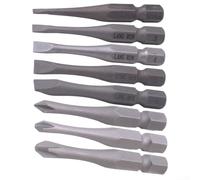Screwdriver Bit Set 50mm Hex Shank Hardened Steel PH1 PH2 SL Bits for Power Tools Drilling Screwdriving Home DIY Repairs Grey(SL3)
