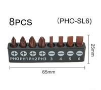 Screwdriver Bit Set 8pcs Magnetic Hex Shank 1/4 Inch 25mm Alloy Steel Security Torx Driver Bits for Phillips Crosshead and Slotted Screwdriver Bits for Electric Drill Plus Power(Set A)