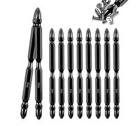 Screwdriver Bit Set Milled Double-Ended Magnetic Driver Heads | Anti-Slip Screwdriver Bits Set for Electrician Automotive Mechanic Home Industry Plumbing Construction Building