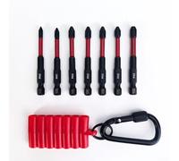 Screwdriver Bit Set With Strong Magnetic Sleeves For Electric Drill Cross Star Repair Tool High Grade Steel Long Lasting Black Red 7pcs(7pcs)