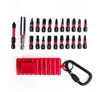 Screwdriver Bit Set With Strong Magnetic Sleeves For Electric Drill Cross Star Repair Tool High Grade Steel Long Lasting Black Red 7pcs(22pcs)