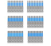 Screwdriver bits 10Pcs 50mm Anti Slip Screwdriver Bits Magnetic Single Head PH1 PZ1 PH2,PZ2,PH3 PZ3 S2 Steel Electric Tool Phillips Bit Hex Shank(10Pcs PZ2)
