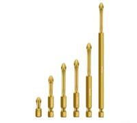 Screwdriver Bits, Anti-Slip for impact for phillips, Single Gold Plated, High Hardness for s2 Steel for Electric Power Driver Tools(50mm)