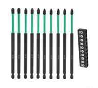 Screwdriver Bits Set 10pcs PZ2 PZ3 PH2 Long Reach Alloy Steel Magnetic Drill Driver Accessories for Electric Tools 90mm 150mm(150mm)