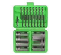 Screwdriver Bits Set, 50-Piece Extra Long Reach for Torx Star Hex Cross Driver Kit with Storage Case, Silver Metal Bits for Precise Repair