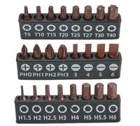 Screwdriver Bits Set 8pcs 25mm Alloy Steel Magnetic Security Driver Bits with 1/4 Inch Hex Shank for Drill for Phillips Slotted Torx Star Power Tool Accessories and(setB)