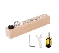 Screwdriver Board for Kids, Preschool Learning Game, Educational Wooden Tool Set, Hands-On Activity Details, Skill Development Toy for Kindergarten Nursery Home Christmas Birthday Playroom Classroom