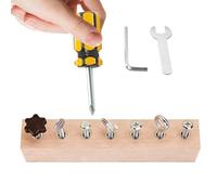 Screwdriver Board Set - Educational Learning Game, Wooden Kids Screwdriver | Fine Motor Skills Sensory Toy, Universal Heavy Duty Natural Montessorii Cognitive Early Development Toolkit for Boys