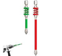 Screwdriver Drill Bit Set, 2 Pieces Magnetic Bit Set, Durable Non-Slip Screwdriver Tips, Spring-Loaded Drill Head Tools, Reinforced Bit Accessories for Household Technician Work, El