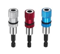 Screwdriver Extension Quick Releases Driver Rods 3Pcs Set 1/4 Hexagonal Shank Electric Screwdriver Rod