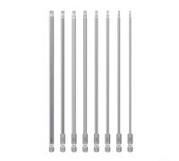 Screwdriver Head,Anti Slip Screwdriver bits, 8-Piece Magnetic Screwdriver Bit Set 200mm Hex Shank T8-T40 for Electric & Pneumatic Tools
