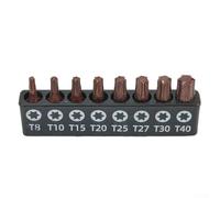 Screwdriver Hex Set 8pcs Magnetic Bit 25mm Electric Inch Shank Alloy Steel Security Torx Driver Bits for Phillips Crosshead Plus Slotted Screwdriver Bits for 1/4 Drill Plus Power(setC)