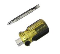 Screwdriver Interchangeable Short Slotted Cross Double Head PH2 70mm Bit Nutdrivers Hand Tools Crystal Handle Home Professional Worker Tool