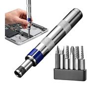 Screwdriver Kit | Portable with 6 Universal Metal | Interchangeable Electronic Repair Tools | For Auto Repair Rusted Screws Electronics Appliances Projects DIY Furniture Bike