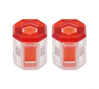 Screwdriver Magnetizer and Demagnetizer Tool - Powerful Magnetic For Ring for Instantly Magnetizing or Demagnetizing Screwdriver Bits and Drill Tips - Red Hand Tool Accessory for Workshop and(2pcs)