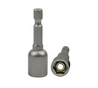 Screwdriver Nut Driver Bit,8mm Socket 65 Length,Metric Hex Wrench Socket Bit,1/4 inch Hex Shank,Quick Change Impact Nuts Driver Adapter Drill Bits