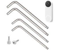 Screwdriver Replacements and Security Mounting Screws Compatible with Google Nest Doorbell (Wired,3rd Gen)/(Wired, 2nd Gen),L Shape Screwdriver Doorbell Key Tool Easy to Intall, 4 Pack