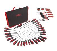 Screwdriver Set - 100-Piece Magnetic Screwdriver Bit Set with Standard and Precision Screwdrivers, Ratchet Handle, and Carry Bag by Stalwart (Red)
