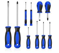 Screwdriver Set 10PC | Phillips & Flat Head Hand Tool Kit for DIY Repairs | Mixed Flathead & Phillips, Magnetic Tips, Comfortable Grip Handles, Durable Hand Tool Kit