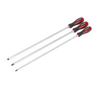 Screwdriver Set 3pc Hammer-Thru 450mm - Sealey AK4935 New
