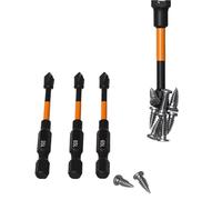Screwdriver Set Hand Tools Strong Magnetic Batch Head Screwdriver Electric Bit High Torque Hex Shanked Cross Bits Set(Total Length 150mm)