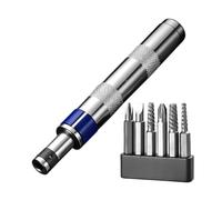 Screwdriver Set Magnetic | Metal 6 Bits Portable Universal | Screw Removal Kit | for DIY Projects Appliance Furniture Bicycle Car Repair Outdoor Work