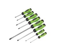 Screwdriver Set. Sealey Hammer-Thru Hi-Vis Green 8 Piece Set HV002 C8-13